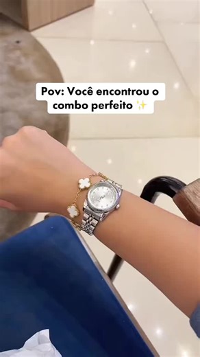 Complete seu estilo com este combo elegante: relógio   pulseira de quartzo