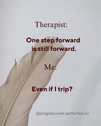 Yes. Falling forward still counts. Drop a if you needed that. #fallingforward #progressoverperfection #stressawarenessmonth #burnouthelp #mentalwellness | Progress Over Perfection | Facebook