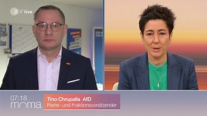 Heute sprach ich im ZDF-Morgenmagazin mit Dunja Hayali über Grenzschutz, mögliche Koalitionen und die geplante Vertreibung der Palästinenser aus dem Gazastreifen. Schauen Sie rein! | Tino Chrupalla