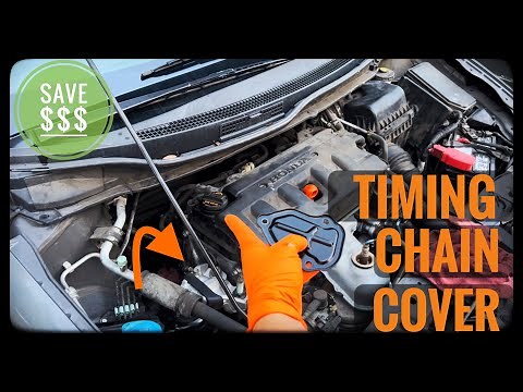 Honda Civic How to Replace Timing Cover Inspection Plate 2012 - 2015