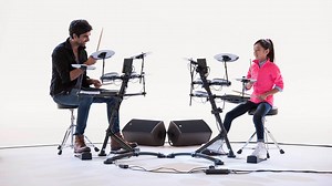 16 reactions | The unifying power of music is underlined by this exclusive duo performance from 12-year-old prodigy Kanade Sato and UK-based drum pro Kaz Rodriguez. Watch as the compact-yet-expressive V-Drums TD-1KV brings together the musical inspirations of these two very different players, bridging the gap between nations and generations. TD-1KV: www.roland.ca/products/td-1kv/ | Roland | Facebook