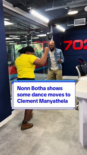 Nonn Botha Shows Dance Moves to Clement Manyathela
