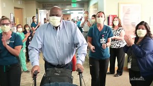 Robert Carver was one of the first people in Colorado to receive ECMO treatment for COVID-19 after a prolonged stay in the ICU where he was on a ventilator. After more than 40 days at UCHealth University of Colorado Hospital, Robert got stronger, was able to walk down the halls, and was discharged - a major moment not just for his loved ones, but also for the teams in different units of the hospital who cared for Robert. "He has this joy - this aura about him. He's incredibly thankful for all th