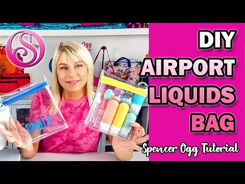 Airport Liquids bag Clear vinyl pouch tutorial. Toiletry Bag