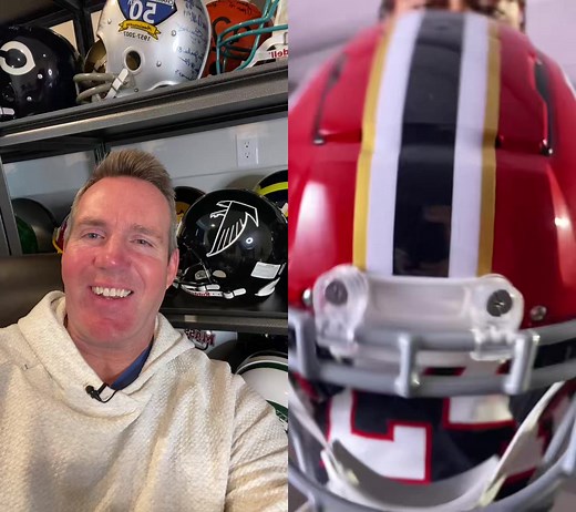 #duet with @atlantafalcons Falcons throwback to 1966-69. Also worn from 2009-2012. #hookedonhelmets #fyp