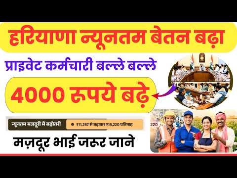 Haryana Minimum Wages 2026 | Haryana Minimum Wages Rules | Minimum Wages in Haryana 2026