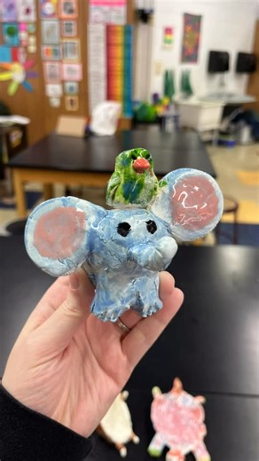 Katie Nichols on Instagram: "Great job on your ceramic animal projects, 5th grade! We used hand building techniques and glaze to make these beautiful pieces! @maplebrookwildcats @maplebrookhsa @napervilledistrict203 #clay #ceramics #elementaryart #artteachers"