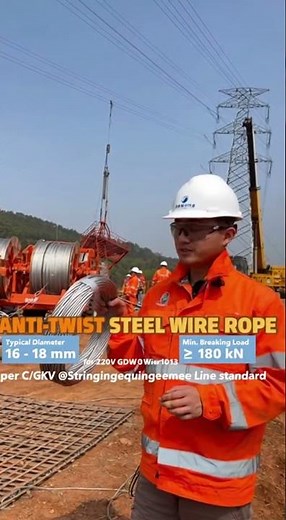 220kV-500kV Stringing: Breaking Load KN for Anti-Twist Rope?