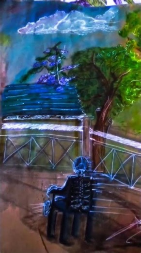 Capturing a random moment with a random painting on a paper bag~ #gorillaz #paperbag #aesthetic#art