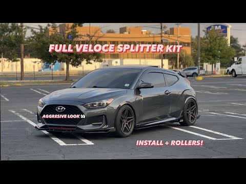 INSTALLING THE VELOCE FULL SPLITTER KIT ON A 2020 VELOSTER TURBO!!