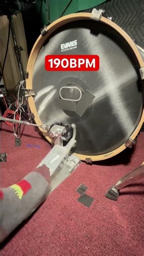 190BPM Swivel Technique Double Bass #drums #tamadrums #evansdrumheads #vaterdrumsticks #doublebass