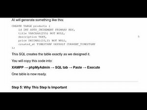 Your First AI-Generated Database Table (SQL + Prompting)