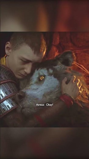 Fenrir’s Final Moments😨 #godofwar #godofwarragnarok #gaming #shorts #cutscene