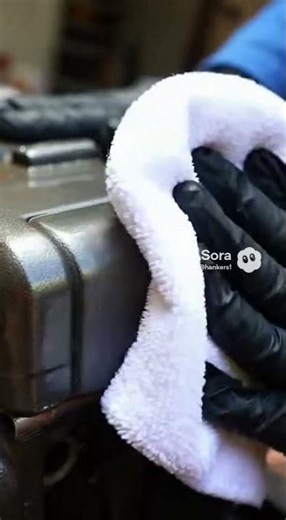 Watch THICK Grease INSTANTLY Dissolve! ✨ The Most Satisfying Engine Deep Clean #shorts #mechaniclife