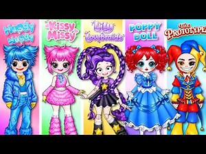 Poppy Playtime 5: Rumi & Jinu Glow Up as Lily Lovebraids & The Prototype | DIY Paper Dolls Fashion
