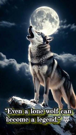 “Even a lone wolf can become a legend.” 🐺🌙 #wolfstory #shorts