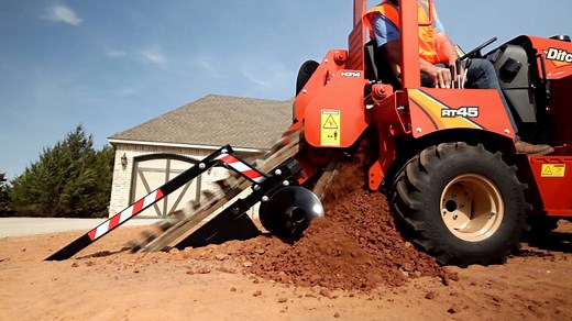 Rental's most requested ride-on trencher ... The Ditch Witch RT45. Learn more here — https://www.ditchwitch.com/trenchers/ride-on/rt45 #ditchwitch | Ditch Witch
