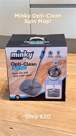 296K views · 532 reactions | Say goodbye to dirty water mopping! The Minky Opti Clean Spin Mop is here to save the day  Clean & dirty water stay separate, giving you 100% fresh spins every time  ! Who knew mopping could be this satisfying?  Available now from B&M for just £20  | B&M Stores | Facebook