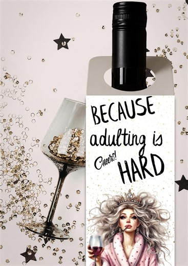 Digital Wine Label – Gift for Friends | A Small Thank You With a Taste of Wine | Personalized Wine Bottle Labels | Digital Download - Etsy