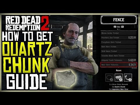 HOW TO GET THE QUARTZ CHUNK FOR THE BEAR CLAW TALISMAN - RED DEAD REDEMPTION 2
