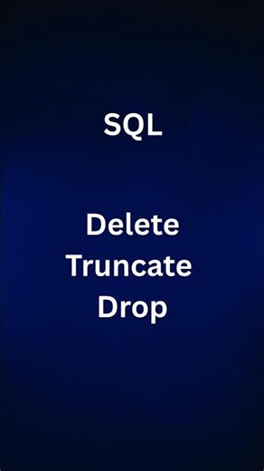 DELETE vs TRUNCATE vs DROP #ainacademy #databaseconcepts #oracleerp #education #coding