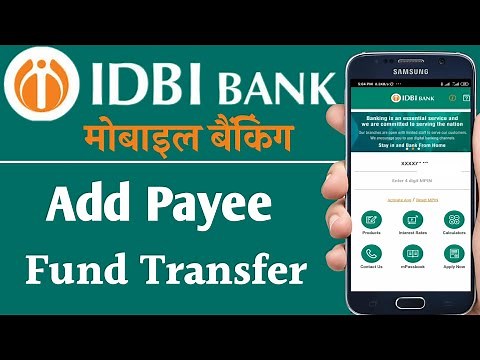 How to add payee / beneficiary in IDBI mobile banking | fund transfer
