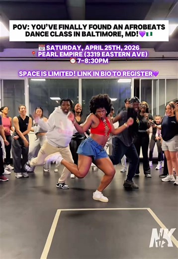 #baltimore The Energy 🇳🇬 Queen @Nksogorgeous is finally coming to our great city! ⚡️ For this edition of Afrodance in Baltimore, DWSP is hosting Nigerian-born dancer NK, who will be teaching her signature Afrofusion style, blending diverse African dance styles with performance energy, and stage presence ⚡️ NK has worked with top artists including Wizkid, Chris Brown, Tiwa Savage, Cardi B, Ruger, and Davido, and has performed on major stages like Afro Nation, the Grammy Awards, and the BET Soul