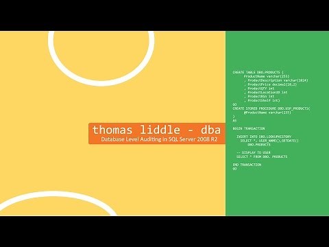 Database Level Auditing in SQL Server 2008 R2