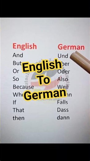 English To German Vocabulary #learngerman #deutschkurs #germanlanguagecertification #deutschlernen