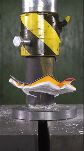 Exploding book with hydraulic press!#hydraulicpress#viral#crushing#shorts#hydraulicpressRK7