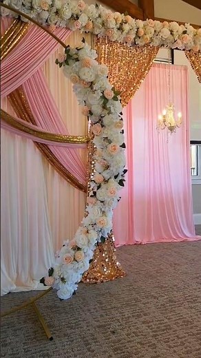 Sweet 16 Setup🌷#sweet16 #16 #backdrops #sweetmemories #flowers #elegant #goodtimes #tinasvents