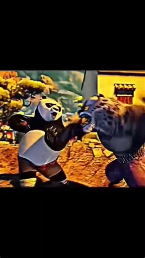 panda vs tiger 😱🤴#kungfupanda #edit #animation #animals #tailung #attitude #funny #po