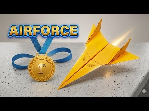 How to make Origami Airforce Paper Airplane | Easy Tutorial!