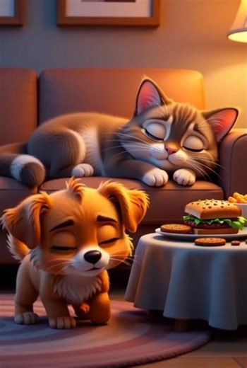 Dog and cat video 😂🐶 #cat #funny #cartoon #cute