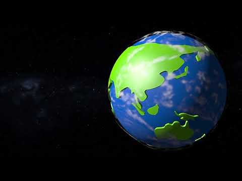 Cartoon Clipart Earth Rotation | Anime World Earth Day Celebration | 3D 4K Animated Background #42