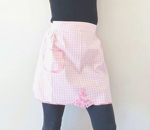 Womans Apron: Cotton Clothing / Half Apron / Waist Apron / Vintage Apron / Pink / Boho / Retro / Embroidery / Kitchen Decor / Cooks Gift - Etsy Australia