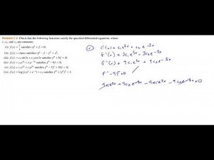 Calculus - Problem 7.3 - Solutions of differential equations