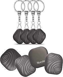 Smart Key Finder - Only iOS(Not for Android) - Bluetooth Smart Key Tracker Tag - Work for Apple Find My - Keep Track of The Items That Matter Most (4-Coffee)