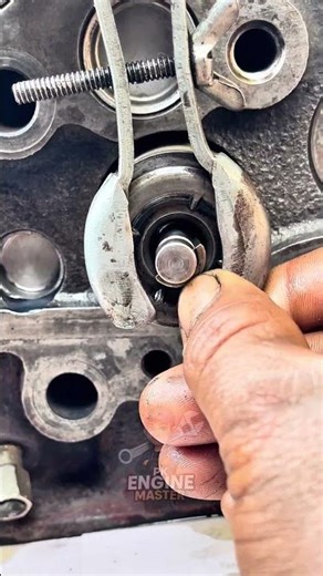 Perfect Valve Spring Lock Installation #shortsfeed #valve #engine