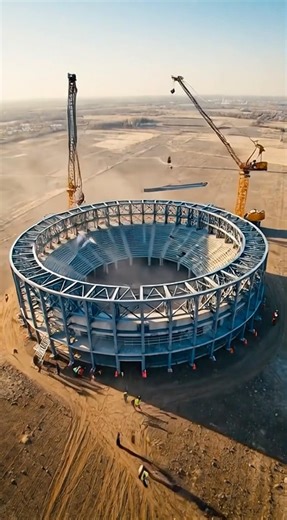 How to Build a World-Class Stadium in SECONDS! 🏟️🏗️ #transformation #construction