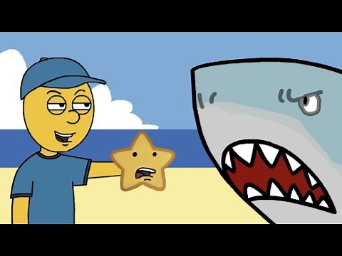 Bimo feeds Star to a shark, grounded