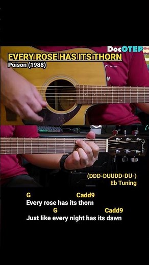 Every Rose Has Its Thorn - Poison (1988) Easy Guitar Chords Tutorial with Lyrics Part 1 SHORTS REELS