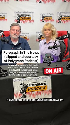 Polygraph In The News, clipped from (and courtesy of) PolygraphPodcast.com Some raised eyebrows that some high-level FBI hirees were given polygraph WAIVERS instead of having to take polygraph tests Related links- Polygraph Podcast: PolygraphPodcast.com Polygraph test in Los Angeles: LieDetectorLady.com 818 883-6969 Polygraph lie detector for TV shows and social media content: PolygraphRental.com RealityTVpolygraph.com #femalepolygraphexaminer #liedetectorlady #polygraphpodcast #polygraphinthene