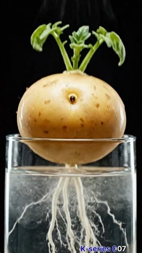This Potato Started Growing in Water 😲 | ASMR Shorts