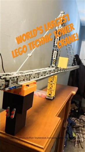 Lego technic tower crane. The WORLDS LARGEST? #lego #crane
