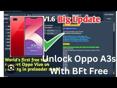 Boom 💥 New Method For Oppo A3s Unlock Password With BFt Free Tools 2026 💯 Working#alajabtech 