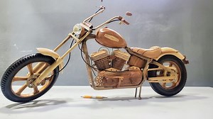 AWESOME Harley Davidson Softail Made Out of Wood | Awesome Woodcraft