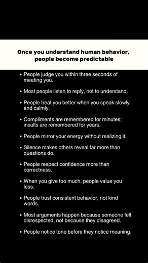 🔥 “Once You Understand Human Behavior, People Become Predictable”#psychology