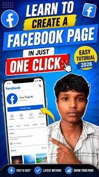 Learn to Create a Facebook Page in Just One Click | Easy Tutorial 2026 #facebook #creatortools