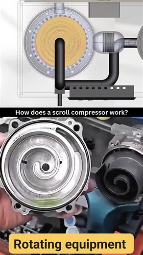💥( How does a Scroll compressor work) ! #EngineeringSkills #Compressor_StartUp #API617 #API618 #QC #Rotating_Equipment #Surge #Commissioning | Engineering Skills
